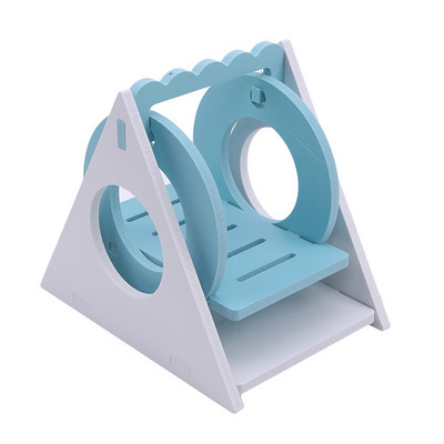 Jucării pentru hamsteri Leagăn ecologic din lemn pentru animale de companie, culoare bomboană, șoareci, șobolan, șoarece, produse pentru animale de companie, accesorii jucării, leagăne creative