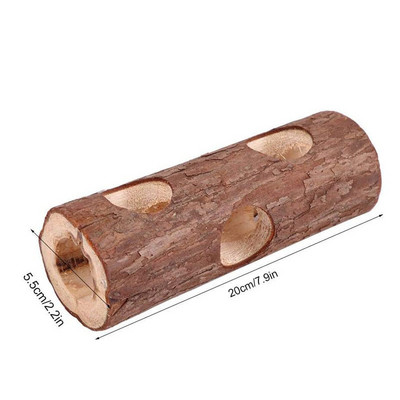 Hamster din lemn natural tunel șoarece tub jucărie trunchi gol din pădure