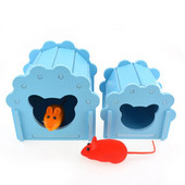 Hamac mic pentru casă pentru animale de companie pentru Summar, lemn natural, lemn, jucării pentru casă de hamster, cuib de dormit, cușcă de jucărie, accesorii