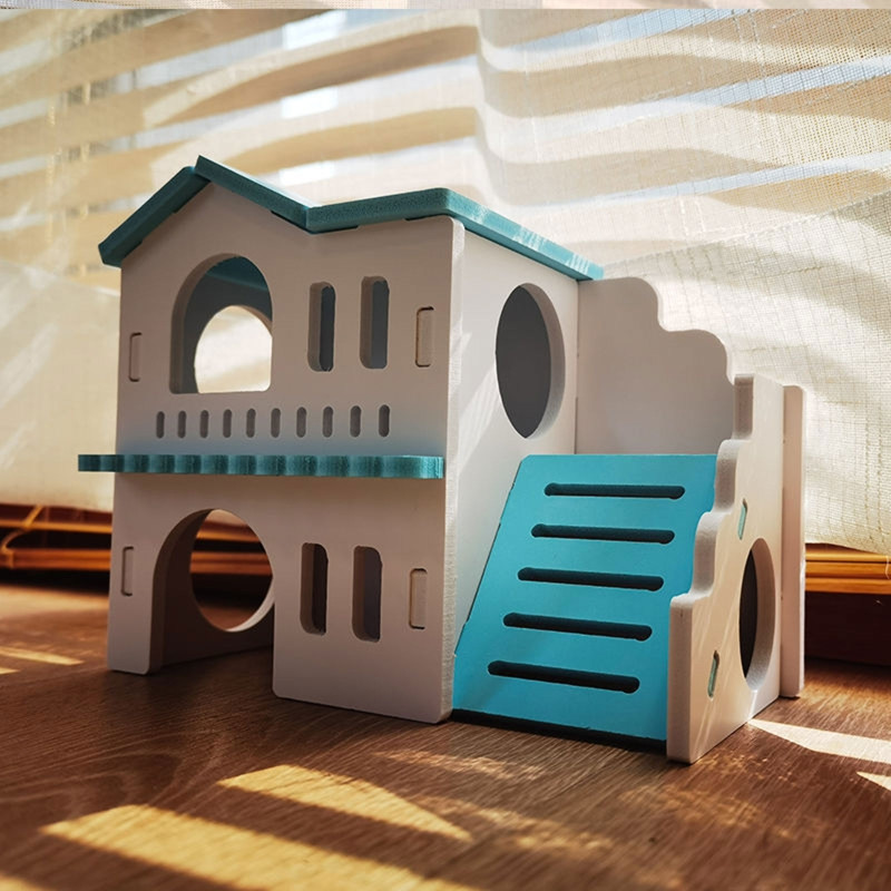 Platformă din lemn pentru teren de joacă pentru hamsteri Jucărie pentru rozătoare Jucărie naturală pentru ascunzătoare