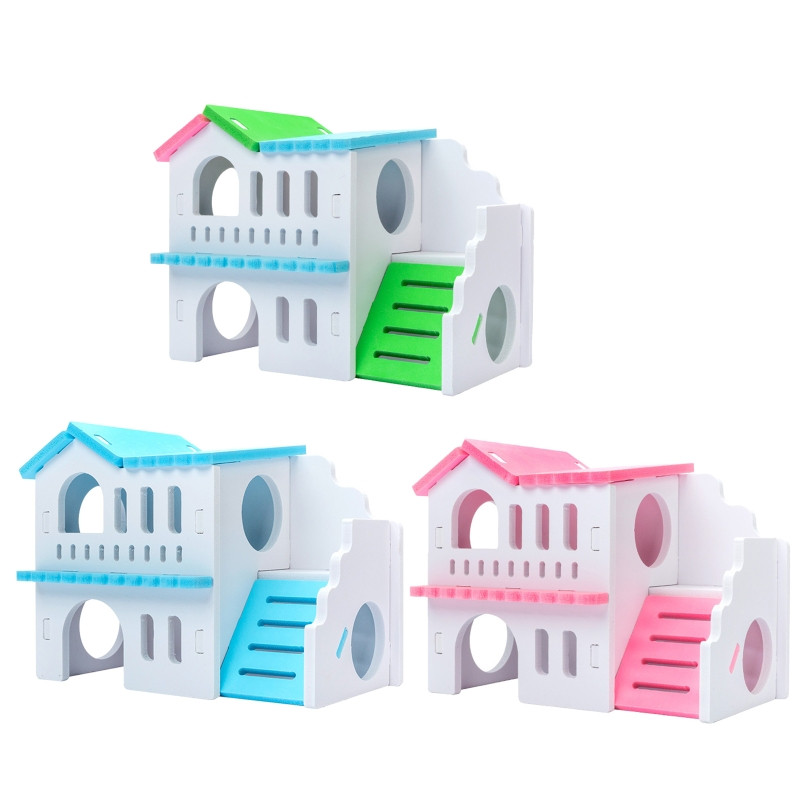 Platformă din lemn pentru teren de joacă pentru hamsteri Jucărie pentru rozătoare Jucărie naturală pentru ascunzătoare