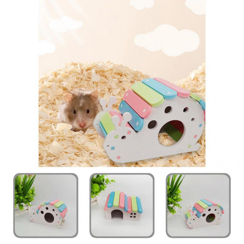 Χάμστερ Σπίτι Αδιάβροχο κρησφύγετο ινδικού χοιριδίου Σπίτι Ζωντανή Καλύβα Κρησφύγετο Αρουραίων Θυρίδα ασφαλείας Σπίτι