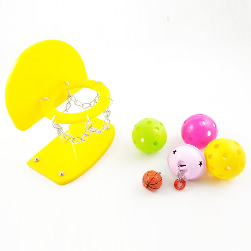 Mingi de antrenament interactiv pentru papagal Păsări pentru animale de companie Jucărie de mestecat Mingi pentru papagal Jucărie pentru papagal Păsăre Coș de baschet Recuzită Jucării pentru papagal pentru animale de companie