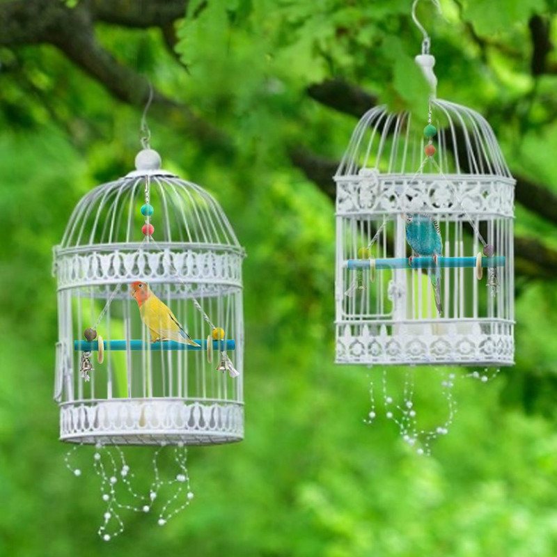 Suport de jucării pentru păsări Accesorii pentru papagal Conure, leagăn de dragoste, decorare cuști de biban, furnituri mici medii pentru perusi