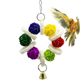 Putnu rotaļlietas papagaiļiem Aksesuāri Lufa Cockatiel Asaris Budgie Papagailis Būra rotājums Āfrikas pelēks jouet oiseaux