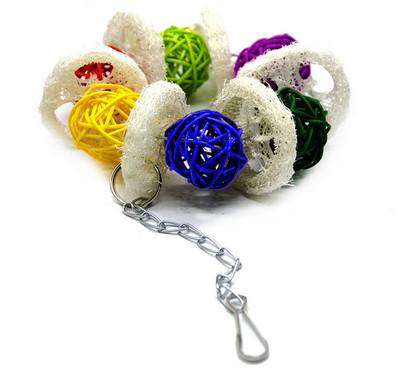 Putnu rotaļlietas papagaiļiem Aksesuāri Lufa Cockatiel Asaris Budgie Papagailis Būra rotājums Āfrikas pelēks jouet oiseaux