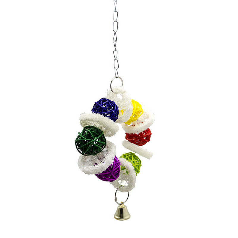 Putnu rotaļlietas papagaiļiem Aksesuāri Lufa Cockatiel Asaris Budgie Papagailis Būra rotājums Āfrikas pelēks jouet oiseaux