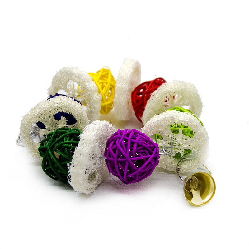 Putnu rotaļlietas papagaiļiem Aksesuāri Lufa Cockatiel Asaris Budgie Papagailis Būra rotājums Āfrikas pelēks jouet oiseaux