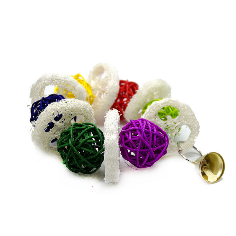 Putnu rotaļlietas papagaiļiem Aksesuāri Lufa Cockatiel Asaris Budgie Papagailis Būra rotājums Āfrikas pelēks jouet oiseaux