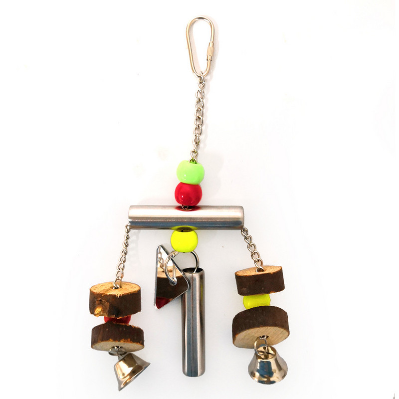 Jucărie pentru papagal Leagăn din oțel inoxidabil Suport de joacă pentru pasăre Jucării pentru mușcături Accesorii pentru animale de companie Decor cușcă Accesorii pentru păsări