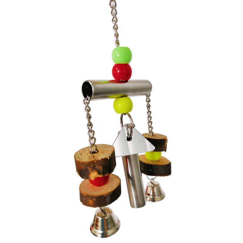 Jucărie pentru papagal Leagăn din oțel inoxidabil Suport de joacă pentru pasăre Jucării pentru mușcături Accesorii pentru animale de companie Decor cușcă Accesorii pentru păsări