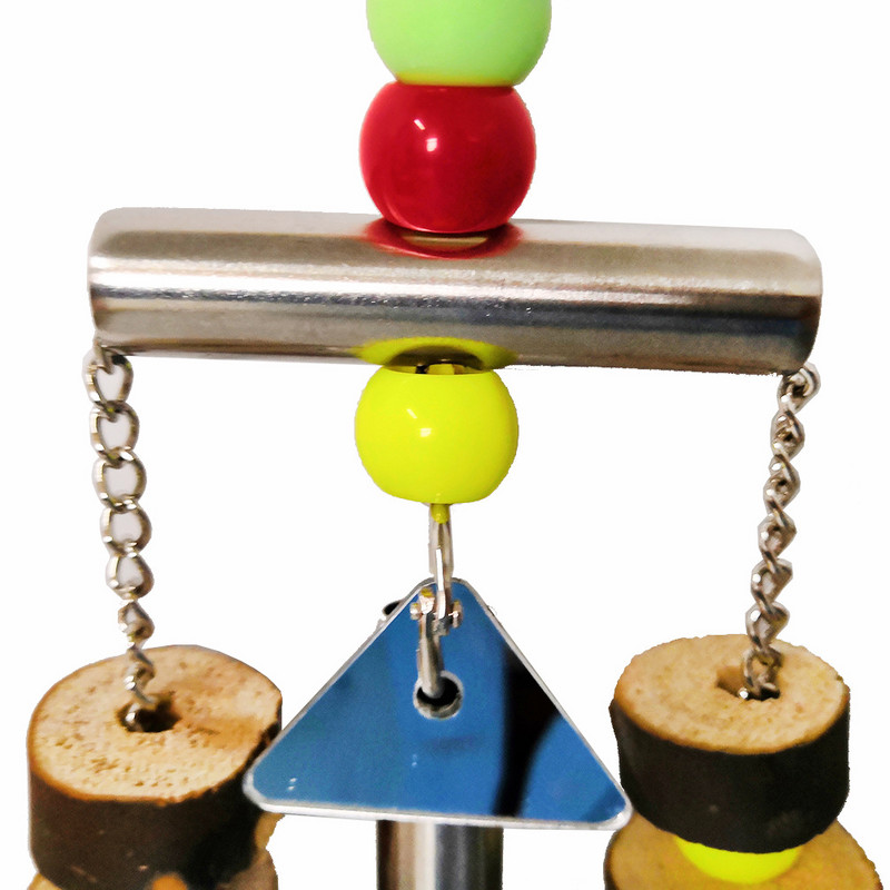 Jucărie pentru papagal Leagăn din oțel inoxidabil Suport de joacă pentru pasăre Jucării pentru mușcături Accesorii pentru animale de companie Decor cușcă Accesorii pentru păsări