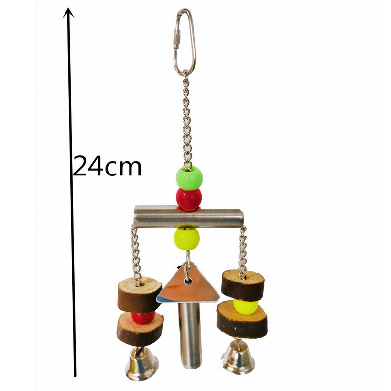 Jucărie pentru papagal Leagăn din oțel inoxidabil Suport de joacă pentru pasăre Jucării pentru mușcături Accesorii pentru animale de companie Decor cușcă Accesorii pentru păsări