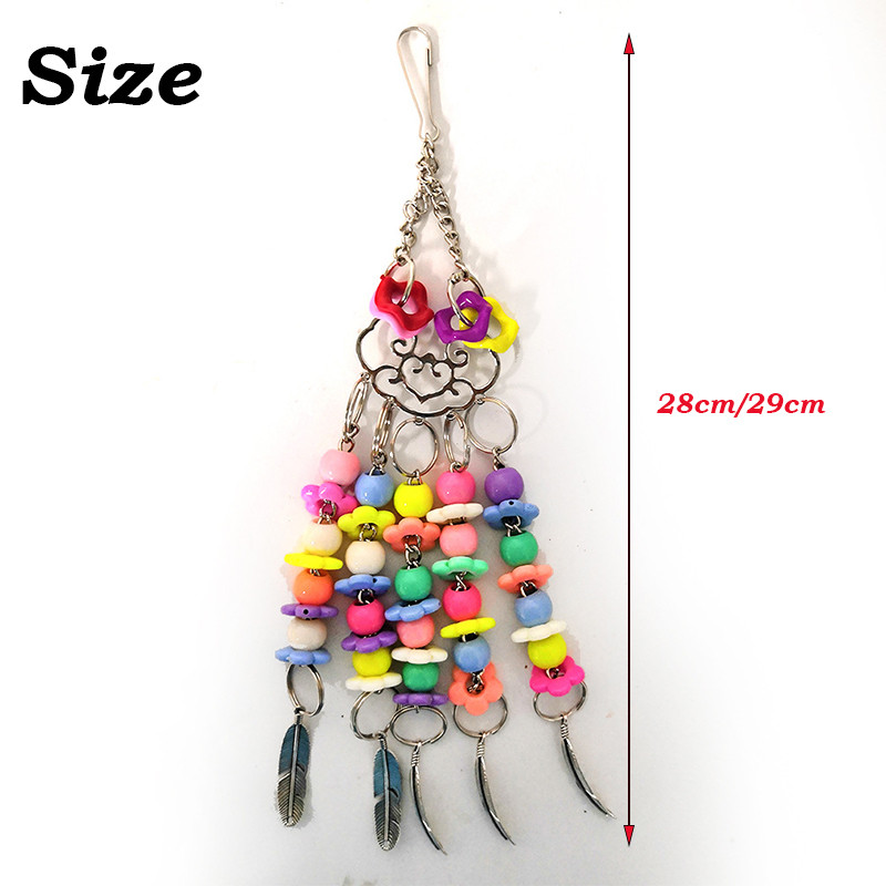 1 Buc Jucărie de mestecat păsări Mărgele colorate Păsări Peruși Rezistent la mușcături Jucărie suspendată Accesorii pentru papagali