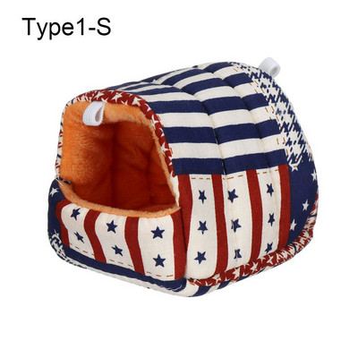 1PC Pat calduros pentru dormit pentru animale mici, cuib de hamster de pluș, hamac, porcușor de Guineea, cușcă pentru veverițe, agățat pentru casa caldă, accesorii pentru animale de companie
