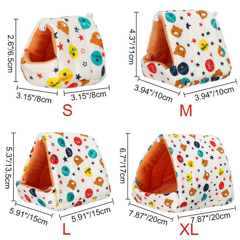 1PC Pat calduros pentru dormit pentru animale mici, cuib de hamster de pluș, hamac, porcușor de Guineea, cușcă pentru veverițe, agățat pentru casa caldă, accesorii pentru animale de companie