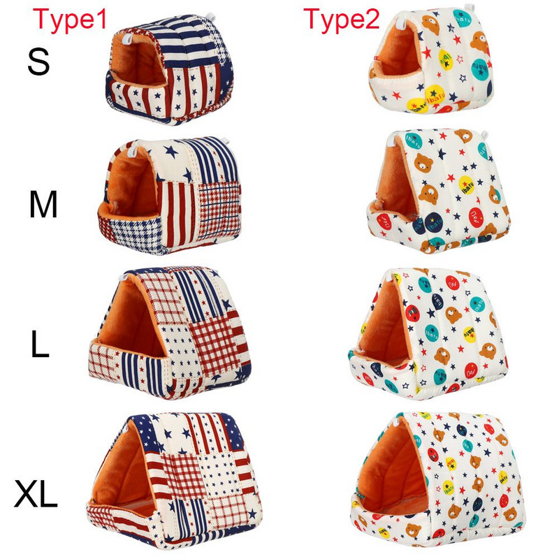 1PC Pat calduros pentru dormit pentru animale mici, cuib de hamster de pluș, hamac, porcușor de Guineea, cușcă pentru veverițe, agățat pentru casa caldă, accesorii pentru animale de companie