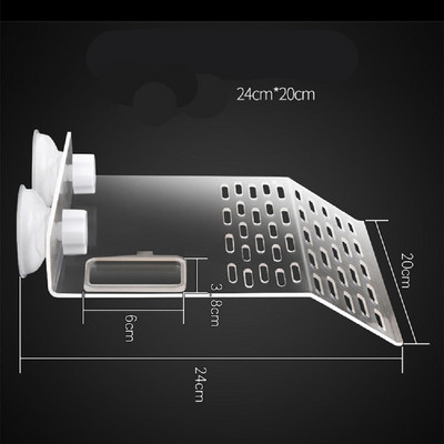 Vėžlio platforma akvariumas, atsparus aukštai temperatūrai, stiprus siurbimas, akrilo lenta vėžlio žaidimų poilsiui plūduriuojanti kaitinimosi terasa