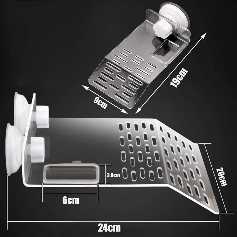 Vėžlio platforma akvariumas, atsparus aukštai temperatūrai, stiprus siurbimas, akrilo lenta vėžlio žaidimų poilsiui plūduriuojanti kaitinimosi terasa