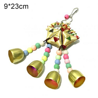 Pet Bird παπαγάλος κουδούνι χάντρες Κρεμαστό ψάθινο κρεμαστό ντεκόρ κλουβιού Παίξτε Διαδραστικό παιχνίδι για μάσημα Αξεσουάρ κατοικίδιων ζώων Bird Cage Home Εργαλείο