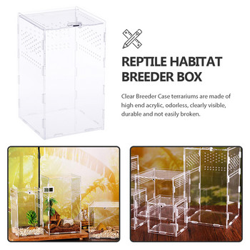 Reptile Boxes Clearpet Breeder Θήκες Εμπορευματοκιβώτια Breeders Lizard Habitaticubators Διαφανής Διατήρηση Spider Storage Holders
