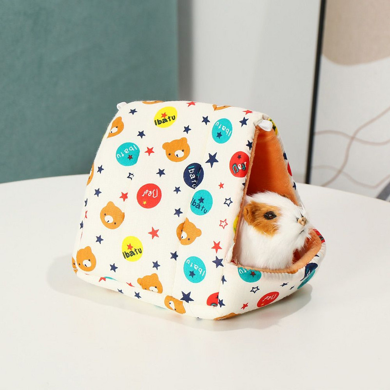 Jauka, maza dzīvnieka guļamvieta Plīša kāmja ligzda šūpuļtīkls Jūrascūciņas vāveres būris pakarināms mājas Ziemas silta māja Mājdzīvnieku piederumi