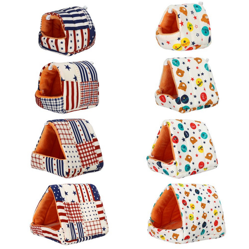 Jauka, maza dzīvnieka guļamvieta Plīša kāmja ligzda šūpuļtīkls Jūrascūciņas vāveres būris pakarināms mājas Ziemas silta māja Mājdzīvnieku piederumi