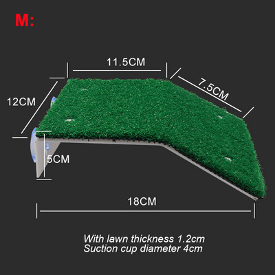 Vėžlių baseino platforma Vėžlių buveinės modeliavimas vejos rampa Vėžlių prieplaukoje plaukiojanti sala roplių terariumui akvariumo priedas