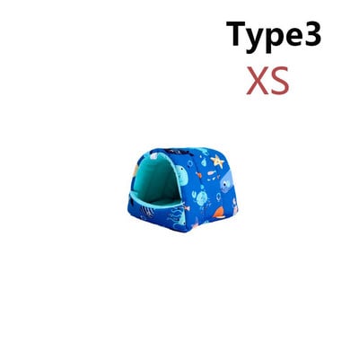 Πολύχρωμο χαριτωμένο μαλακό σπιτάκι με χάμστερ Άνετο κρεβάτι για ύπνο ινδικού χοιριδίου Φωλιά ζεστού χαλιού Μίνι κλουβί για σκίουρο κουνελιών