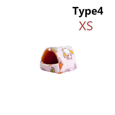 Πολύχρωμο χαριτωμένο μαλακό σπιτάκι με χάμστερ Άνετο κρεβάτι για ύπνο ινδικού χοιριδίου Φωλιά ζεστού χαλιού Μίνι κλουβί για σκίουρο κουνελιών