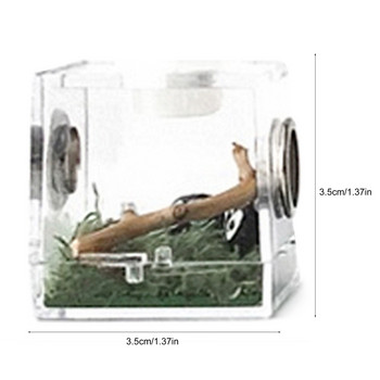 Кутия за размножаване на влечуги Терариум Пластмасова кутия за размножаване на влечуги Терариум Клетка Кутия за гледане на насекоми За паяк Щурец Охлюв Beetl