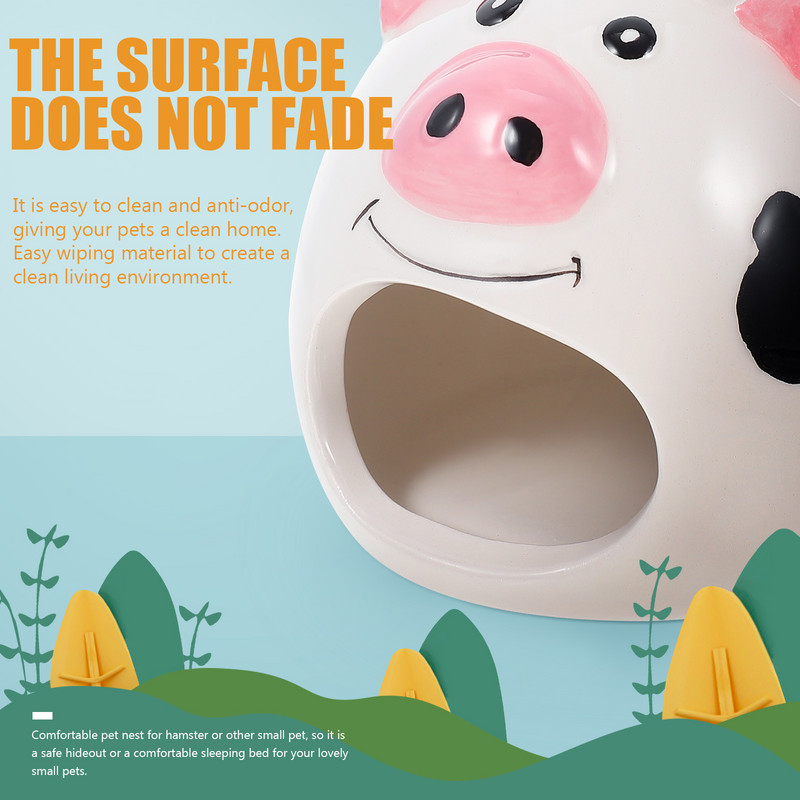 Χάμστερ Σπίτι Hideouthutbath Pet Cave Κεραμικό Γουινέα Τσιντσιλάκριτερ Κλουβί αρουραίων ζώων Κλουβί Gerbil Hideaway Mini Summer Place Cooling