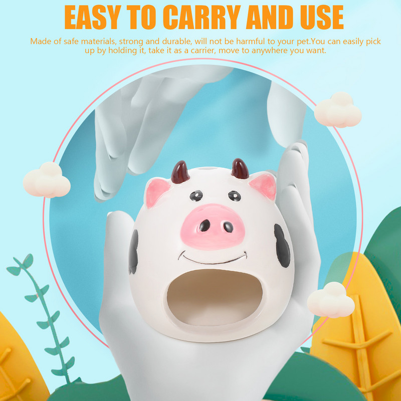 Χάμστερ Σπίτι Hideouthutbath Pet Cave Κεραμικό Γουινέα Τσιντσιλάκριτερ Κλουβί αρουραίων ζώων Κλουβί Gerbil Hideaway Mini Summer Place Cooling