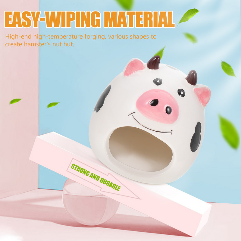 Χάμστερ Σπίτι Hideouthutbath Pet Cave Κεραμικό Γουινέα Τσιντσιλάκριτερ Κλουβί αρουραίων ζώων Κλουβί Gerbil Hideaway Mini Summer Place Cooling