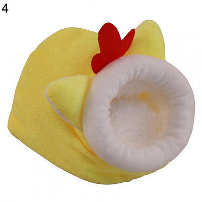 Χάμστερ Σπίτι Αξιολάτρευτο κοτόπουλο κουνέλι σε σχήμα μέλισσας κατοικίδιο ζώο Φωλιά Σπίτι βελούδινο Keep ζεστό Σκίουρος Χειμώνας ζεστό χαλάκι Κρεβάτι ινδικού χοιριδίου