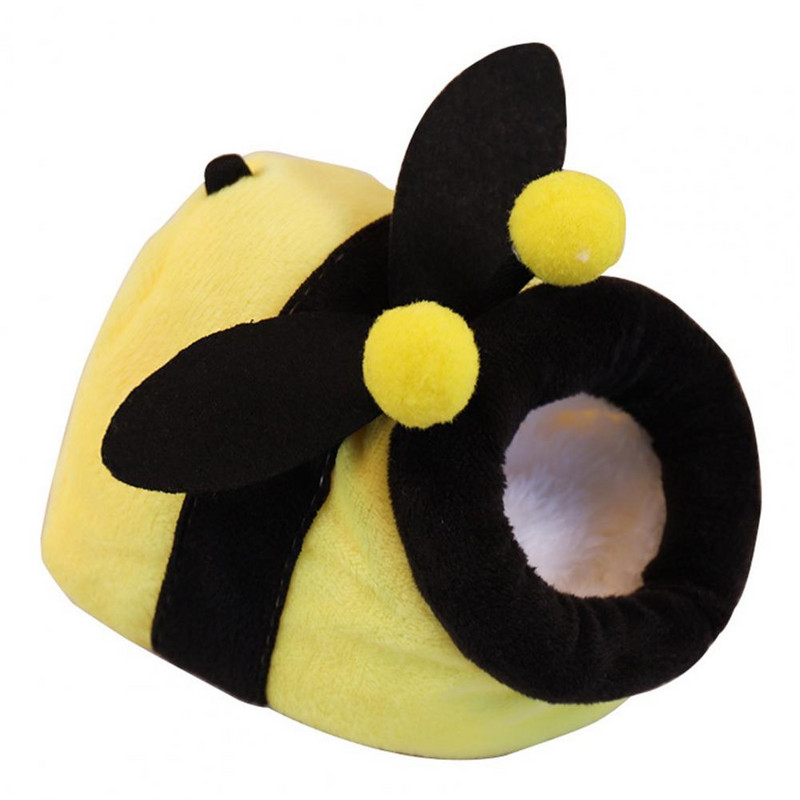 Χάμστερ Σπίτι Αξιολάτρευτο κοτόπουλο κουνέλι σε σχήμα μέλισσας κατοικίδιο ζώο Φωλιά Σπίτι βελούδινο Keep ζεστό Σκίουρος Χειμώνας ζεστό χαλάκι Κρεβάτι ινδικού χοιριδίου