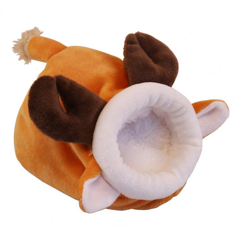 Χάμστερ Σπίτι Αξιολάτρευτο κοτόπουλο κουνέλι σε σχήμα μέλισσας κατοικίδιο ζώο Φωλιά Σπίτι βελούδινο Keep ζεστό Σκίουρος Χειμώνας ζεστό χαλάκι Κρεβάτι ινδικού χοιριδίου