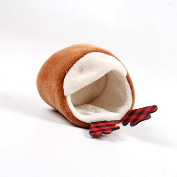 Σπίτι χάμστερ Χειμερινό ζεστό βελούδινο κρεβάτι ύπνου μικρού ζώου Κρεμαστός αρουραίος τρωκτικών Χάμστερ σκαντζόχοιρος ινδικό χοιρίδιο Φωλιά κατοικίδιων σε σπήλαιο