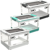 Väikeloomade aretuskast, läbipaistev kaasaskantav väikeloomade inkubatsioonikast, läbipaistev mini roomajate elupaiga terraarium koos kaanega