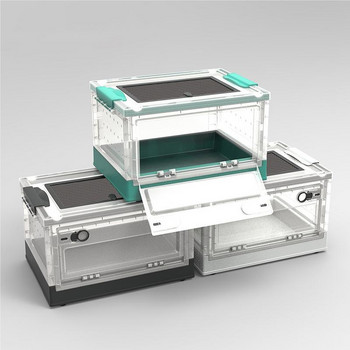 Кутия за отглеждане на малки животни Прозрачна преносима кутия за инкубация на малки животни Прозрачен мини терариум за местообитание на влечуги с капак
