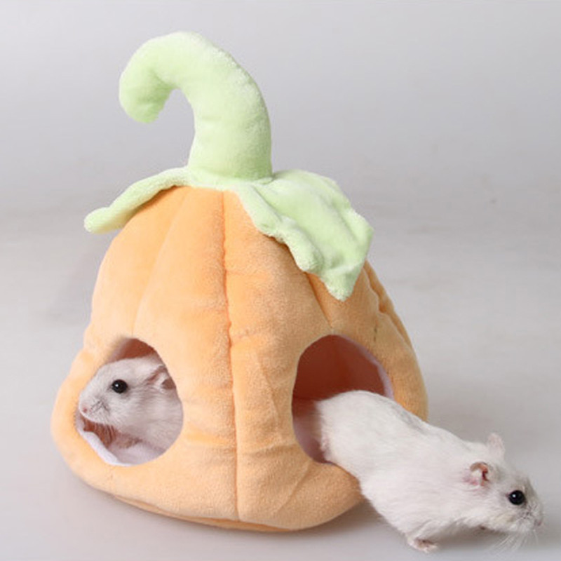 Φωλιά χάμστερ Μαλακό κλουβί ινδικού χοιριδίου Ζεστό χειμωνιάτικο κοντό βελούδινο σπίτι σκίουρος χαριτωμένο τρωκτικό σε σχήμα κολοκύθας