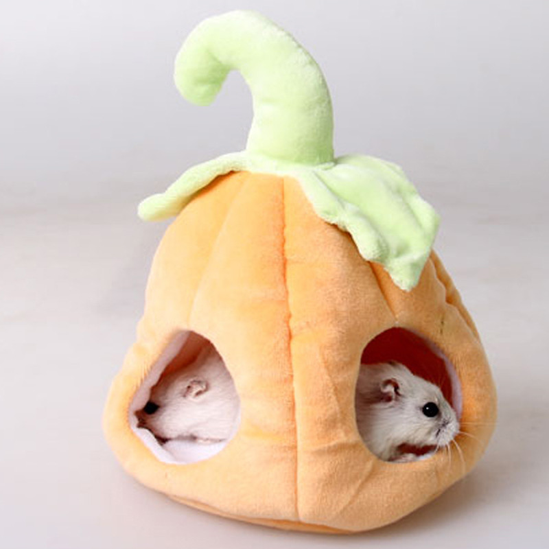 Φωλιά χάμστερ Μαλακό κλουβί ινδικού χοιριδίου Ζεστό χειμωνιάτικο κοντό βελούδινο σπίτι σκίουρος χαριτωμένο τρωκτικό σε σχήμα κολοκύθας