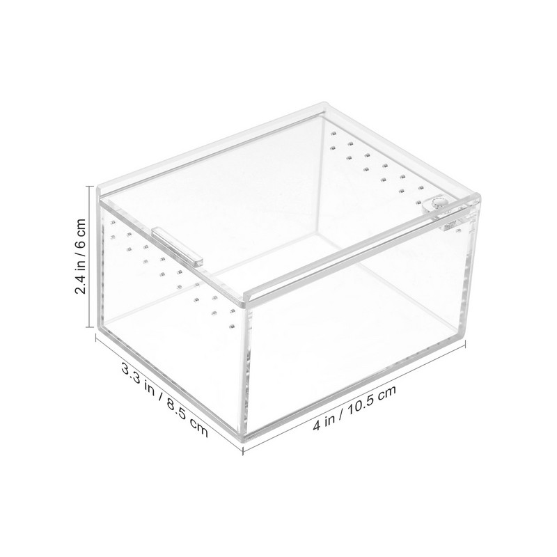 Cutie pentru Reptile Tanc de reproducere Hrănire Forterrarium Container transparent Carcasă Cricket Izolat Crab Tarantula Habitat