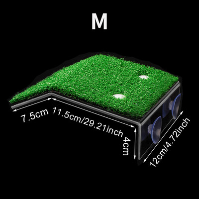 Малки домашни любимци Костенурка, която почива, грее се, Платформа за сушене, Влечуго, Костенурка, Катереща се стълба, Симулирана тревна площ, Декорация на аквариум, Декор на местообитания
