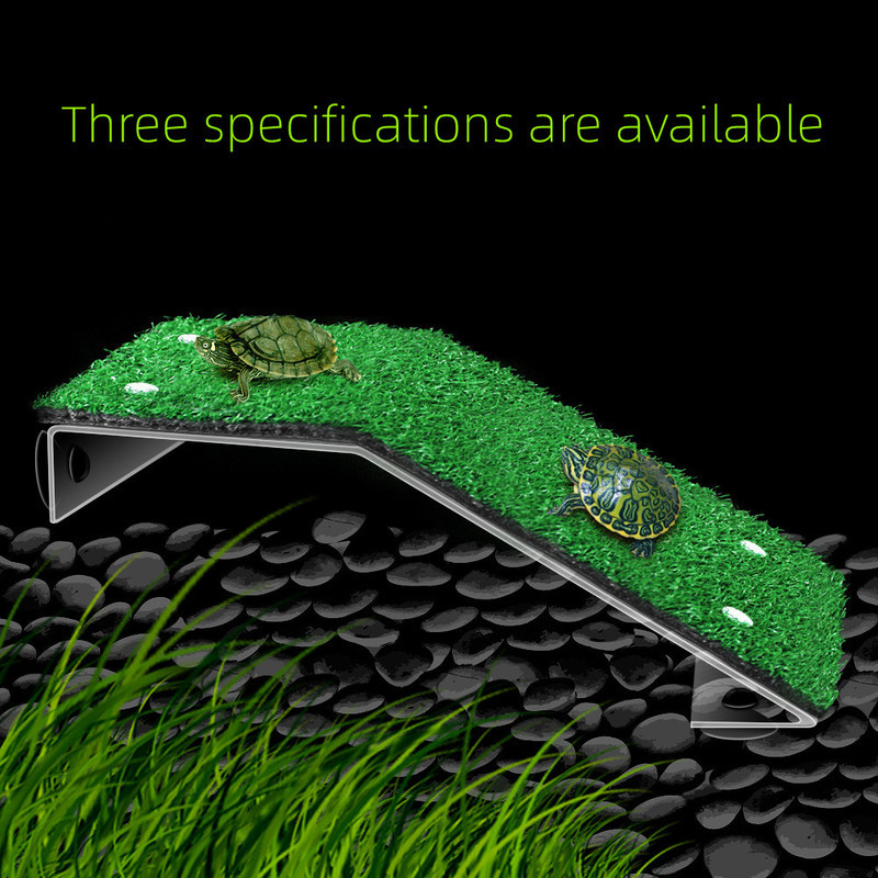 Малки домашни любимци Костенурка, която почива, грее се, Платформа за сушене, Влечуго, Костенурка, Катереща се стълба, Симулирана тревна площ, Декорация на аквариум, Декор на местообитания