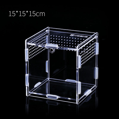 New Reptile Habitat Terrarium Breeding Box Acrylic Transparent Reptiles Cage Nano Arboreal Tarantula Enclosure Terrarium