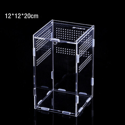 New Reptile Habitat Terrarium Breeding Box Acrylic Transparent Reptiles Cage Nano Arboreal Tarantula Enclosure Terrarium