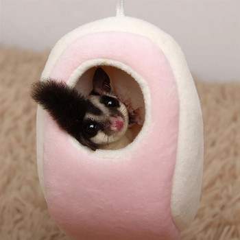 Μικρό κατοικίδιο χαριτωμένο μαλακό βελούδινο σκίουρο κρεββάτι από βαμβακερό κρεββάτι Μικρό κατοικίδιο Ζεστό σπίτι Άνετο δωμάτιο με μικρά ζώα