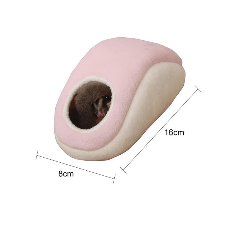 Väike lemmikloom armas pehme plüüsist pesa orava hamstri puuvillane voodi Väike lemmiklooma soe maja Mugav väikeloomatuba