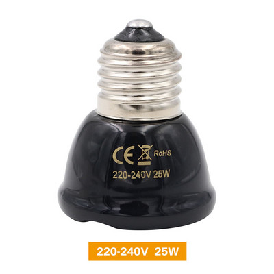 E27 mājdzīvnieku apsildes lampa Mini infrasarkanā keramiskā izstarotāja siltuma spuldze Mājdzīvnieki Bruņurupuča apsildes gaismas kastes sildīšanas spuldzes 25/50/75/100W